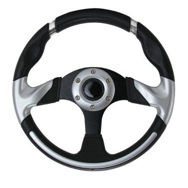 AAA Steering Wheel (With PU Sleeves) - SILVER