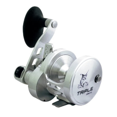 OMOTO - Triple Two Speed Fishing Reel Silver/TPR