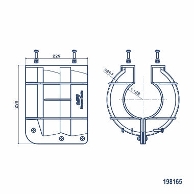 NUOVA RADE PROPELLER GUARD, FOR 9-25 HP, PLASTIC, Ø23cm, YELLOW