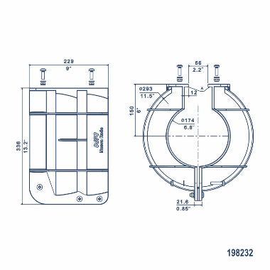NUOVA RADE PROPELLER GUARD, FOR 25-35 HP, PLASTIC, Ø29cm, ORANGE