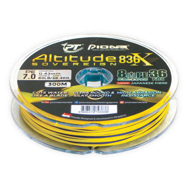 PIONEER - Altitude 836 X Sovereign Super PE Braid Fishing Line 80LB
