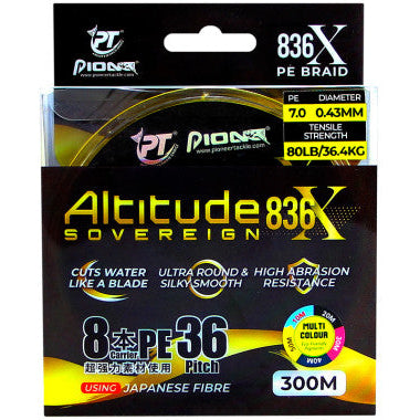 PIONEER - Altitude 836 X Sovereign Super PE Braid Fishing Line 80LB